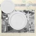 thumbnail image 3 of Ambesonne Black and White Place Mats Set of 4, Aerial Montreal, Standard Size, Black White Grey, 3 of 6