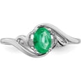 thumbnail image 5 of 14K White Gold Emerald Ring (Size 6) Made In United States y2094e, 5 of 5
