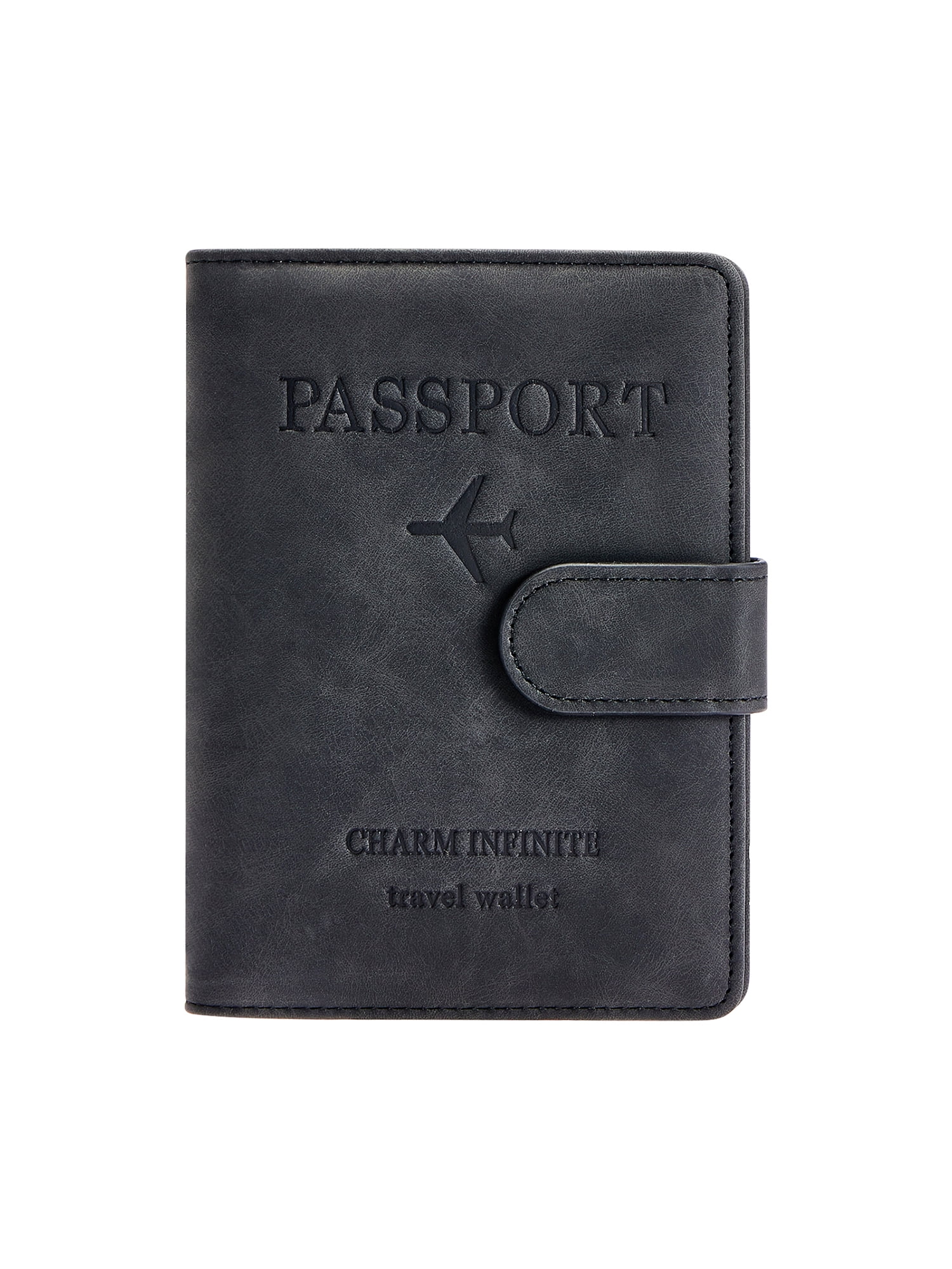 Fashion Men Women Leather Passport Cover RFID Blocking For Cards Travel