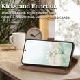 thumbnail image 3 of for Galaxy S21 5G Phone Case Wallet,S21 5G Wallet Case for Women,Emboss PU Leather Protective Cover Wrist Strap Zipper Card Holder Flip Phone Case for Samsung Galaxy S21 5G (Brown), 3 of 14