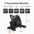 thumbnail image 2 of Exercise Pedal Bike, Foldable Under Desk Bike with LCD Screen Display, Black Sitting Pedal Exerciser for Arm/Leg Exercise, Adjustable Resistance Pedal Bike Exercise Equipment for Home Gym, 2 of 9