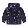thumbnail image 4 of Coerni Baby Boys Windbreaker Hooded Jacket Kids Cute Waterproof Outwear Lightweight Print Raincoats Zip Up Button Down Coat, 4 of 9