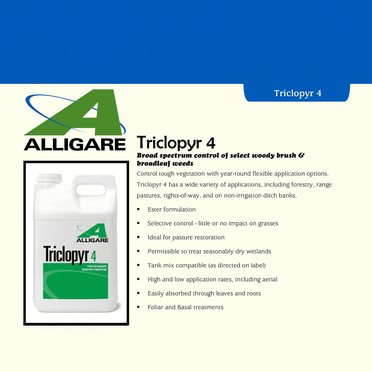 Triclopyr 4EC Herbicide 32 fl oz Bottle by Alligare