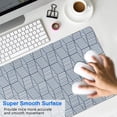 thumbnail image 4 of Long Mouse Pads for Desk,Blue Geometric Striped Pattern Desk Mats on Top Of Desks, Desk Mouse Pad Extra Large with 3mm Non-Slip Base and Stitched Edge for Gaming,Office,Work,Home 31.5"x11.8", 4 of 6
