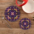 thumbnail image 2 of FREEAMG Colorful Square Pattern Trivets Pot Holders Set of 2 Decoration Potholders for Kitchens Pure Cotton Thread Weave Trivets,Hot Pads for Kitchens,Coasters,Placemats,Spoon, 2 of 7
