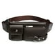 thumbnail image 2 of Bolso pequeño de pecho multiusos de gran capacidad para teléfono móvil, bolso deportivo informal de hombro para hombre, marrón oscuro grande, 2 of 5