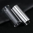 thumbnail image 2 of 6Pcs Glass Slide and Stainless Steel Slide Medium Bottleneck Slide for Guitar Bass (Transparent And Silver), 2 of 5