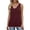 Wine, variant on Women's V-Neck Knit Tank Top, Sleeveless Scallop Trim Sweater Vest, Casual Solid Color Knitwear
