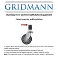 thumbnail image 4 of GRIDMANN 4 inch Caster Wheel Set for Commercial Kitchen Prep Tables, 2 Wheels with Brakes, 2 without Brakes, 4 of 4