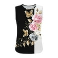 thumbnail image 5 of Levmjia Womens Tank Tops Printed Sleeveless Round Neck Blouse Casual Pullover Tops Comfortable Polyester Stretch Fit Fashion Basic Tee Daily Wear Spring Summer, 5 of 6