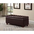 thumbnail image 3 of Nathaniel Home Brantley Bonded Leather Storage Ottoman, Brown, 3 of 8