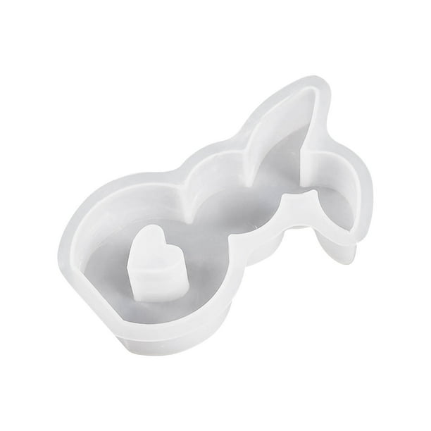 Cera de Vela de Soja,Molde para Hornear Conejo de Pascua para Chocolate de Resina de Yeso,Caja Fuerte de Microondas de Horno Reutilizable Flexible,Decoraciones de Conejo de Pascua,,