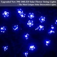 thumbnail image 2 of KOMI Solar String Flower Lights Outdoor Waterproof, 39ft 100LED Solar Garden String Lights for Outside, 8 Modes Outdoor String Lights for Valentine's Day Patio Yard Porch Lawn Tree Decor (Blue), 2 of 7