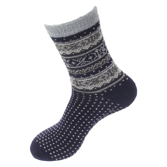 BambooMN Women's Double Layer Extra Thick Home Socks - Style 01 - One Size - 1 Pair