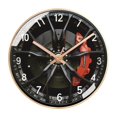 thumbnail image 1 of Reloj de pared redondo con mecanismo en forma de rueda, fácil de leer, ideal como regalo o F, 1 of 9