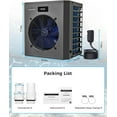 thumbnail image 4 of Varpoolfaye 16,000 BTU Swimming Pool Heat Pump Electric Pool Heater for Above Ground Pools Up to 5,000 Gallons, Heating and Cooling Pool Heater 120V, 4 of 10