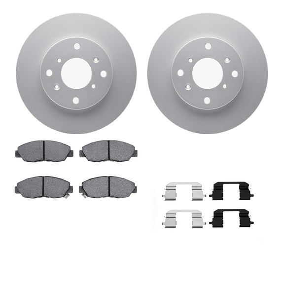 Dynamic Friction Company Front Geospec Brake Rotors with 5000 Advanced Brake Pads includes Hardware 4512-59115