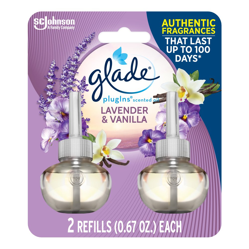 Glade PlugIns Refill 2 CT, Lavender & Vanilla, 1.34 FL. OZ. Total