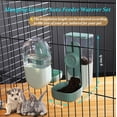 thumbnail image 2 of WOVTE 35oz Hanging Automatic Pet Food Water Dispenser, Auto Gravity Pet Feeder and Waterer Set, Cage Cat Food Bowl Dog Feeding Station for Puppy and Kitten Rabbit Chinchilla  (Green), 2 of 4