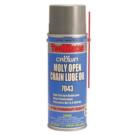 Aervoe Industries Moly/Oil Open Chain Lube, 16 oz, Aerosol Can, 12 CN (205-7043)