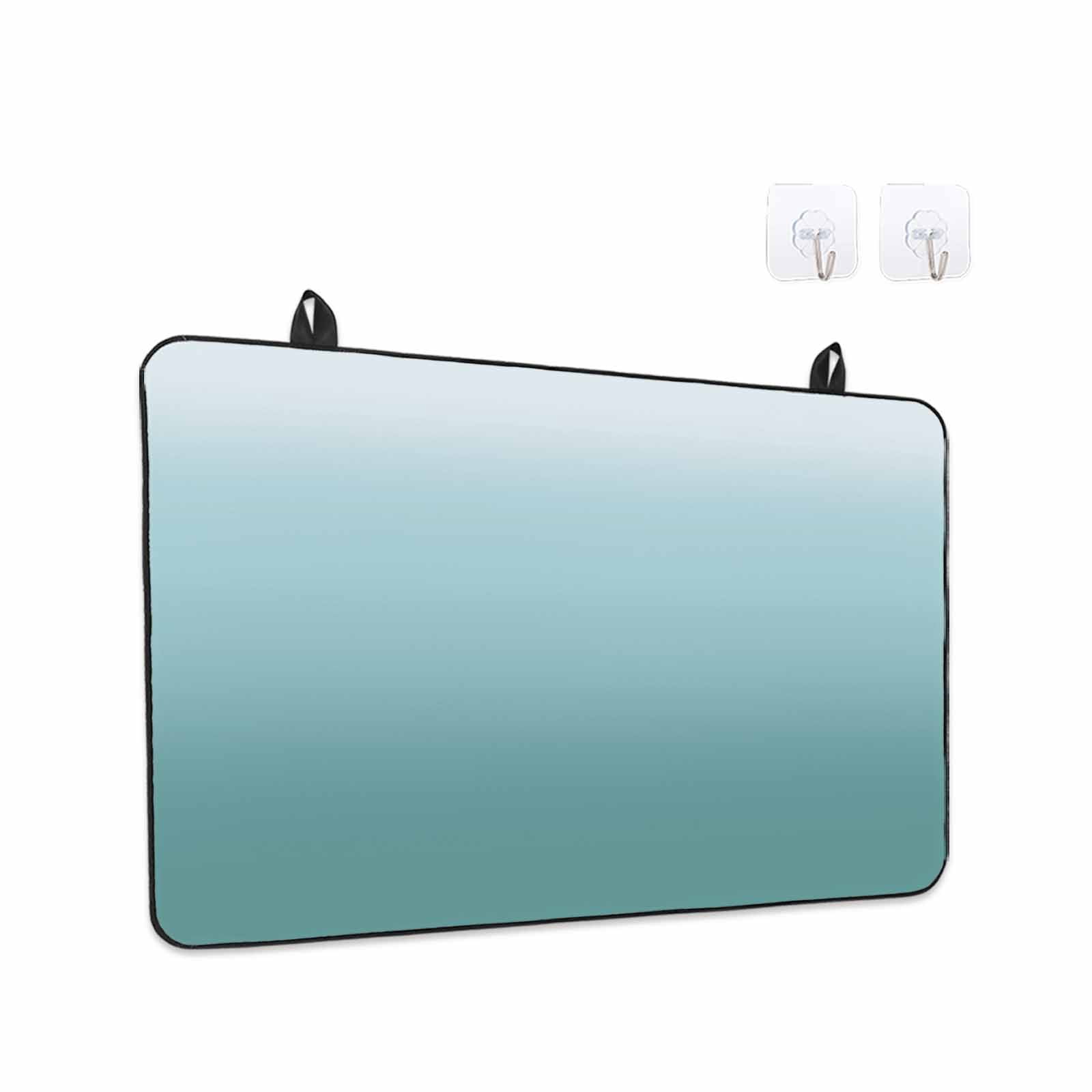 Turquoise Ombre Stove Top Cover for Electric Stove, Heat-proof & Non Slip Glass Top Stove Cover Protector, Teal White Gradient Modern Abstract Art Kitchen Flat Cooktop Rubber Mat 31x24 Inches
