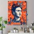 thumbnail image 4 of Frida Kahlo Toile Murale Florale 15,75 X 11,81 Pouces, 4 of 8