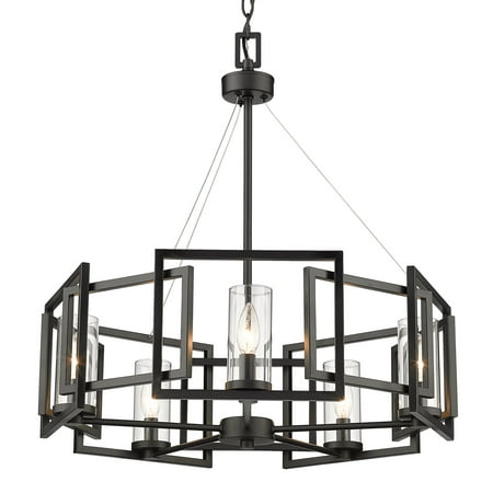 

Golden Lighting 6068-5 Marco 5 Light 25 Wide Pillar Candle Chandelier - Black