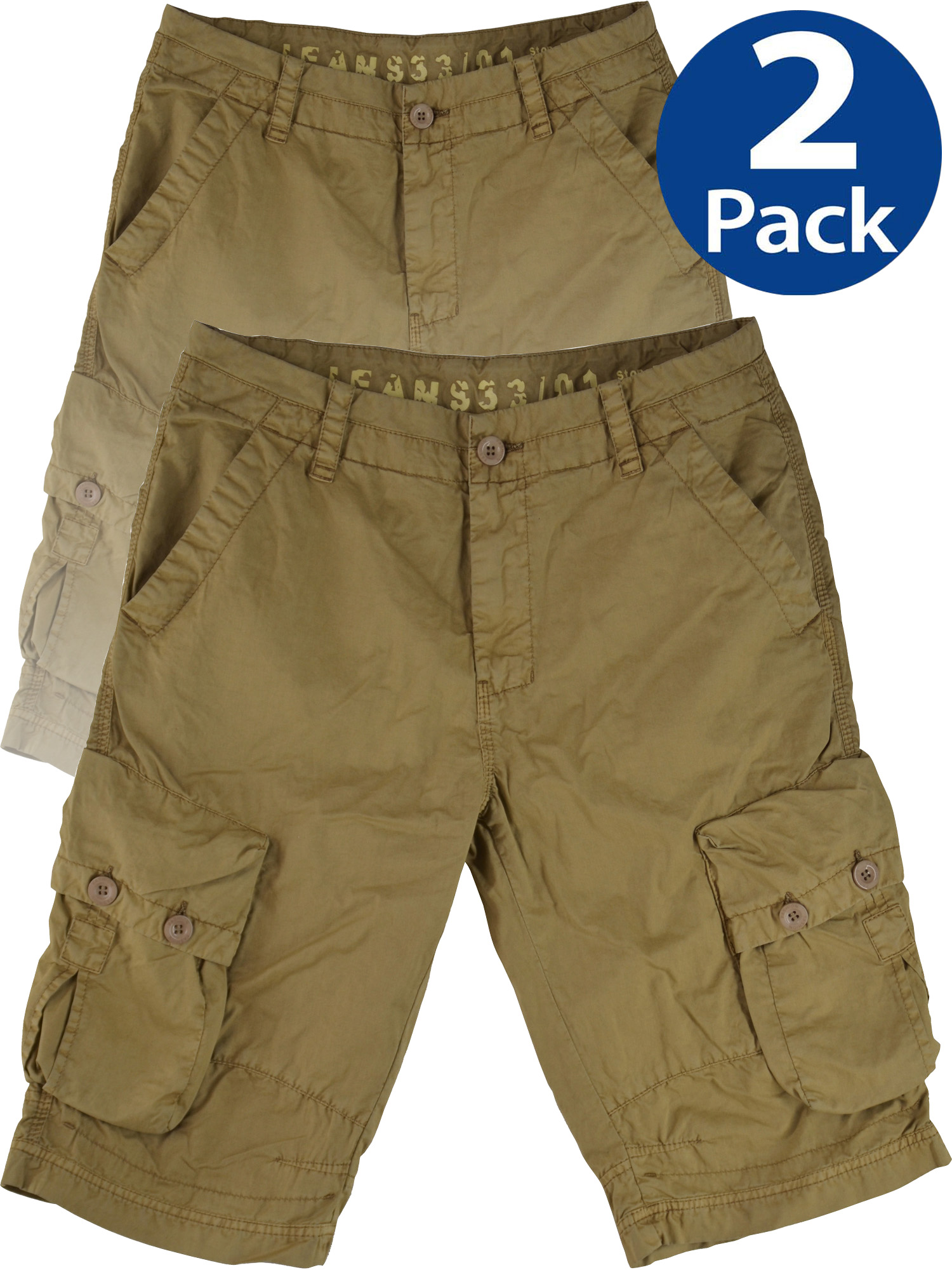 StoneTouch Men's Cotton Cargo Shorts, 2 