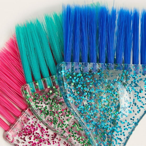Glittering hair dye brush, stylish soft bristles, professional salon hair  dye tool, hair coloring brush