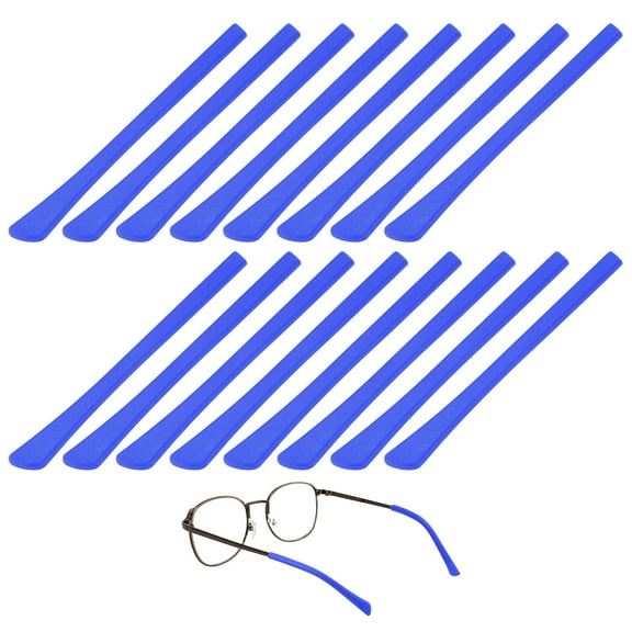Uxcell Soft Glasses Ear Cushion [8 Pairs] - Silicone Eyeglasses Temple Tips Sleeve Anti-slip Grips - Blue