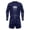 Dark Blue, variant on Men Incontinence Leotard Waterproof Bodysuit One Piece Long Sleeve Bucklable Waist Diaper Coveralls Dark Blue S