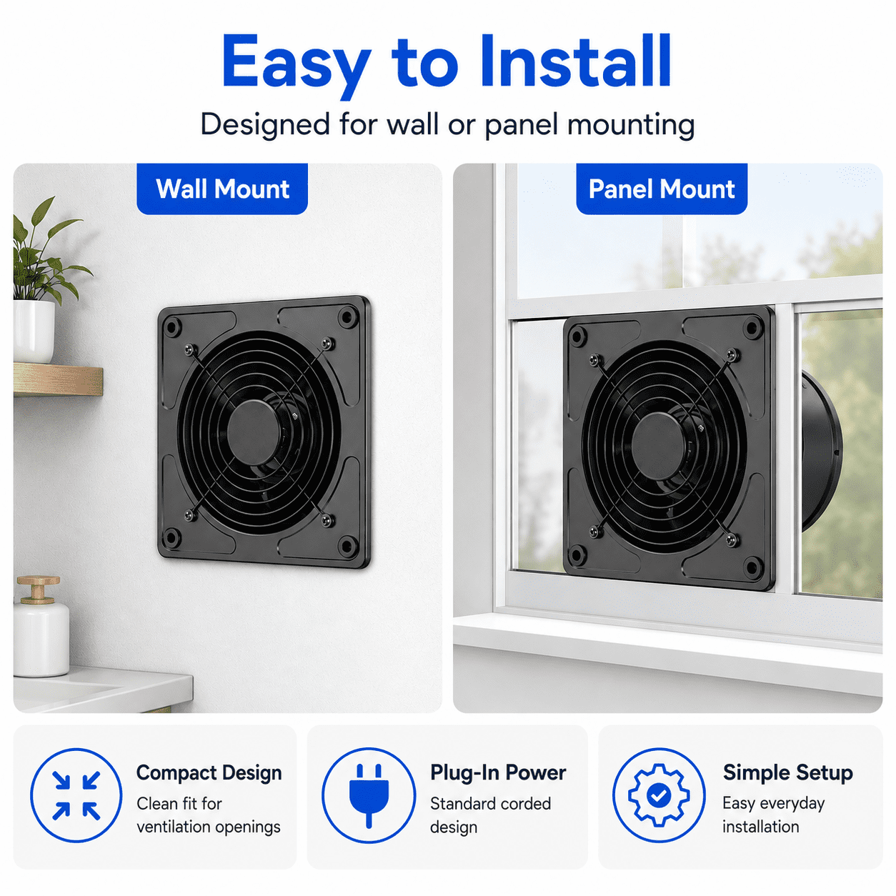 AIDEL 6 Inch Kitchen Exhaust Fan with Remote Control, 9-Speed EC Motor Inline Ventilation Fan with Timer, Low Noise Air Extractor for Kitchen, Bathroom, Attic and Indoor Venting