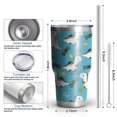 thumbnail image 6 of 30oz Blue Dinosaurs with Coins Dynamic Tumblers Stainless Steel Tumbler with Lid and Straw,Vacuum Insulated Double Wall Travel Tumbler Cups Mug with Cleaning Brush for Coffee,Tea, 6 of 7
