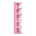 thumbnail image 1 of Furinno Luder Bibliothèque / Livre / Rangement, Cube à 5 Niveaux, Rose/blanc, 1 of 5