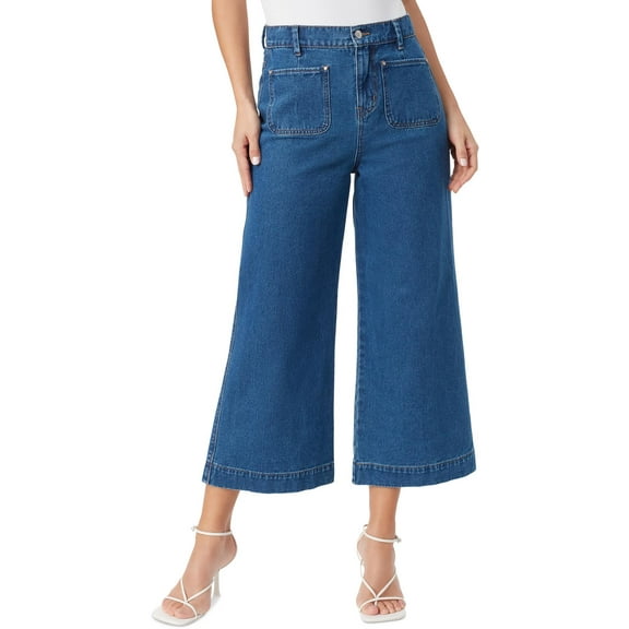 Gloria Vanderbilt Womens High Rise Denim Wide Leg Jeans