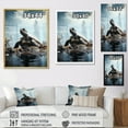 thumbnail image 4 of Designart "Turtle In Simplified Form" Animals Turtle Floater Framed Wall Art Living Room, 4 of 5