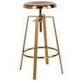 thumbnail image 1 of Toledo Industrial Style Barstool with Swivel Lift Adjustable Height Seat in Gold Finish, 1 of 9