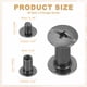 thumbnail image 2 of Uxcell 40 Juegos de Remaches Chicago Tornillos M5x10mm Metal Cabeza Phillips Post Clavo Remache Conectores para DIY Cinturón de Cuero Bolsa Artesanía Encuadernación de Libros, Negro, 2 of 7