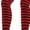 Wine, variant on Aetherz Christmas Striped Knee High Socks, Party Costume Stockings,Army Green Fits All – Gift Ready