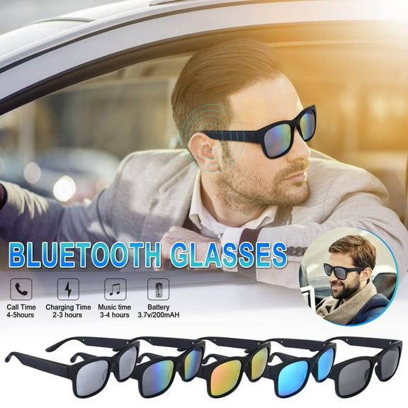 Polarized Bluetooth Sunglasses, Smart Audio Headset, Wireless Sport Stereo Headphones, Conduction Bluetooth Sunglasses for Music and Calls