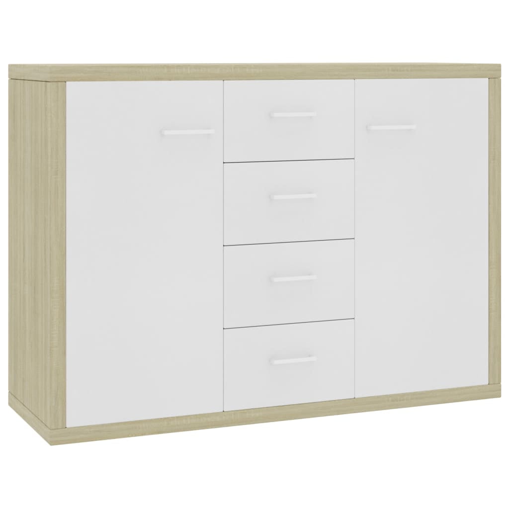 Kepooman Modern Cabinet Storage, Bathroom Cabinet with Two Doors and Four Draws, Buffet Sideboard for Living Room, Light Gray Kepooman Modern Cabinet Storage, Bathroom Cabinet with Two Doors and Four Draws, Buffet Sideboard for Living Room, Light Gray