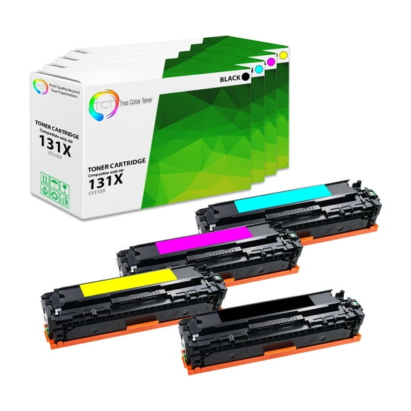 TCT 131X 131A Toner Cartridge 4 Pack - Premium Compatible Replacement for 131X 131A CF210X CF211A CF212A CF213A High Yield