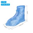 thumbnail image 2 of Uxcell Waterproof Shoes Cover Reusable Non Slip Rain Overshoes with Zipper, Blue (XXL), 2 of 6