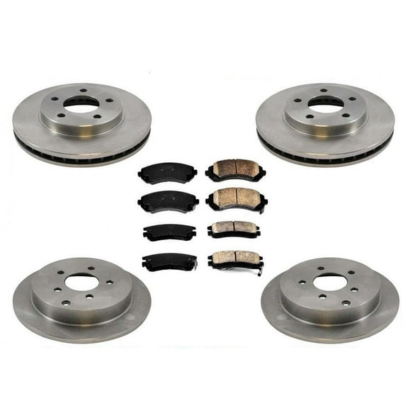 Brake Kit for Buick Rendezvous 02-07 Front Wheel Drive w Rear Disc Brake Rotors