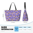 thumbnail image 4 of Fotbe Pugs and Flowers Bolsa de Viaje para Playa - Resistente al Agua, Bolsa Tote de Gran Capacidad y Ligera con 7 Bolsillos para Mujeres y Hombres, 4 of 7