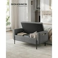 thumbnail image 3 of SONGMICS Storage Bench with Armrests Ottoman with Storage Storage Ottoman Bench for Bedroom Living Room Entryway Slate Gray, 3 of 7