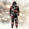 thumbnail image 2 of Hwmodou Matching Christmas Pajamas For Family Cozy Homewear Snowflake Print Hooded Loungewear8 Jammies For Women Men Couples Adult Kids, 2 of 7