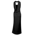 thumbnail image 5 of Elegant Satin Off The Shoulder Ruched Backless Maxi Dress for Women,Mother of The Bride Dresses Strapless Tube Sleeveless Bridesmaid Dresses, Formal Wedding Guest Dress(Black,S), 5 of 9