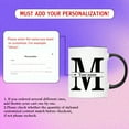 thumbnail image 5 of 1pc, Unique Personalized Custom Letter Name Ceramic Coffee Mug - Durable Reusable Novelty Cup for Anniversary, Birthday, and Holiday Gifts - White Tea Cup for Summer and Winter Drinkware, 5 of 8