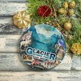 thumbnail image 5 of Artistic Glacier National Park Adventure Handmade Ceramic Ornament, Montana Souvenir and Gift, 5 of 6